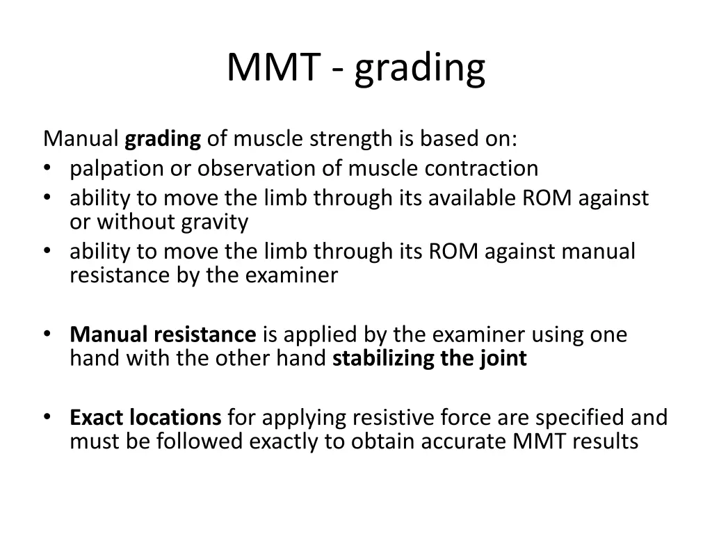 mmt grading