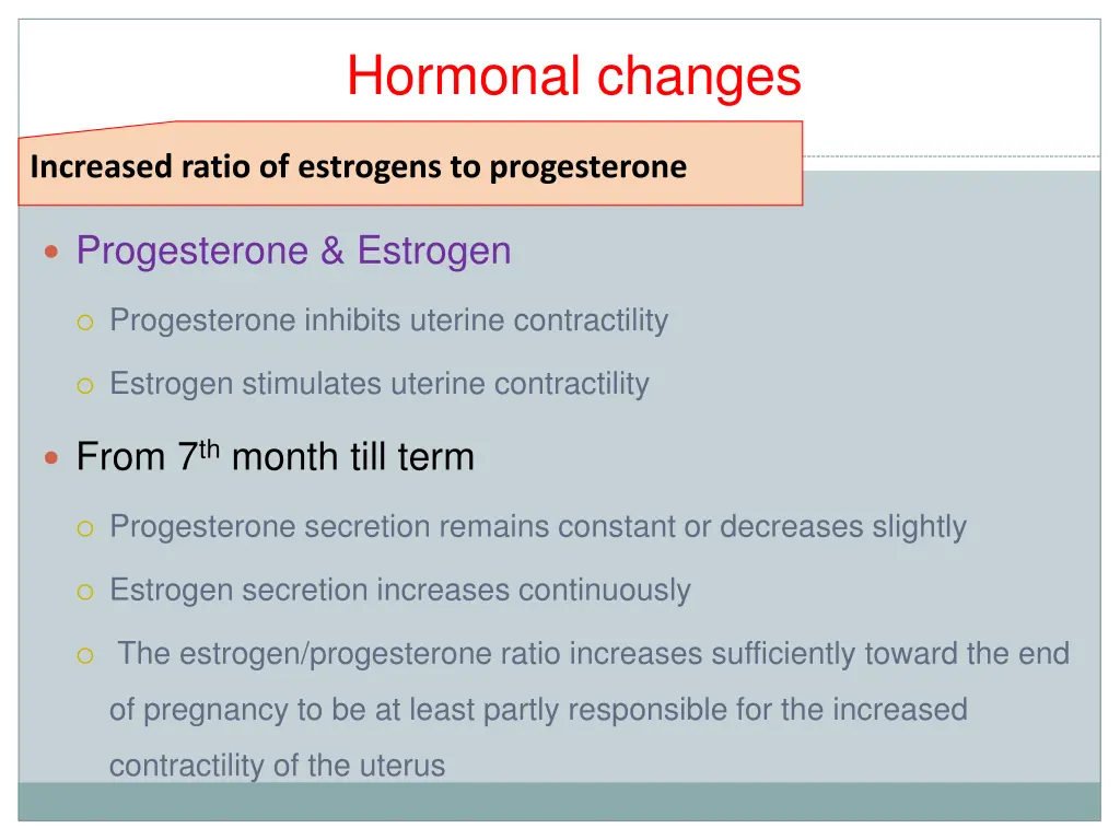 hormonal changes