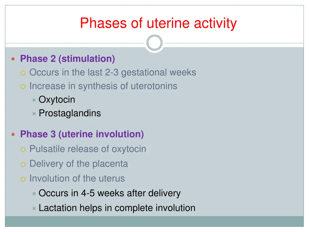 phases of uterine activity 3