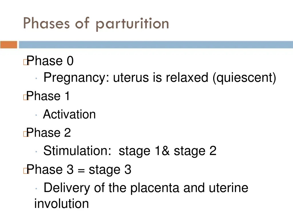 phases of parturition