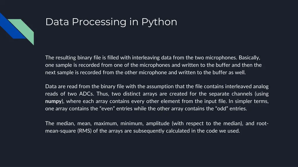 data processing in python