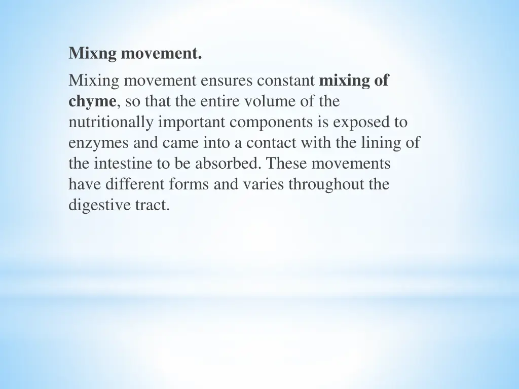 mixng movement mixing movement ensures constant