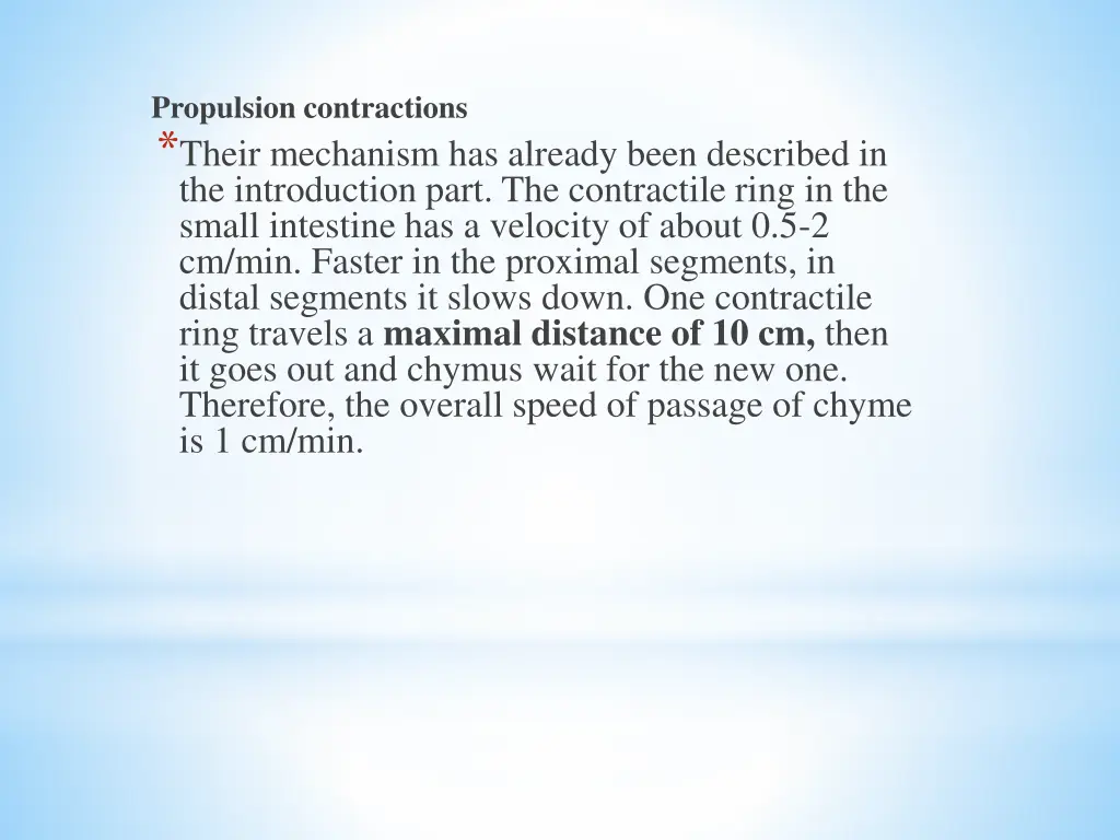 propulsion contractions their mechanism