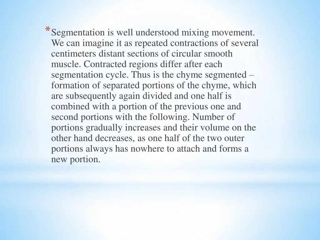 segmentation is well understood mixing movement