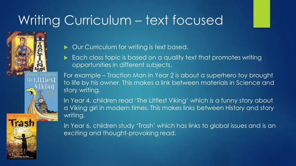 writing curriculum text focused