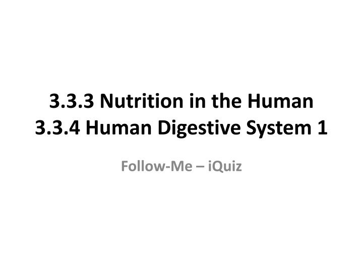 3 3 3 nutrition in the human 3 3 4 human