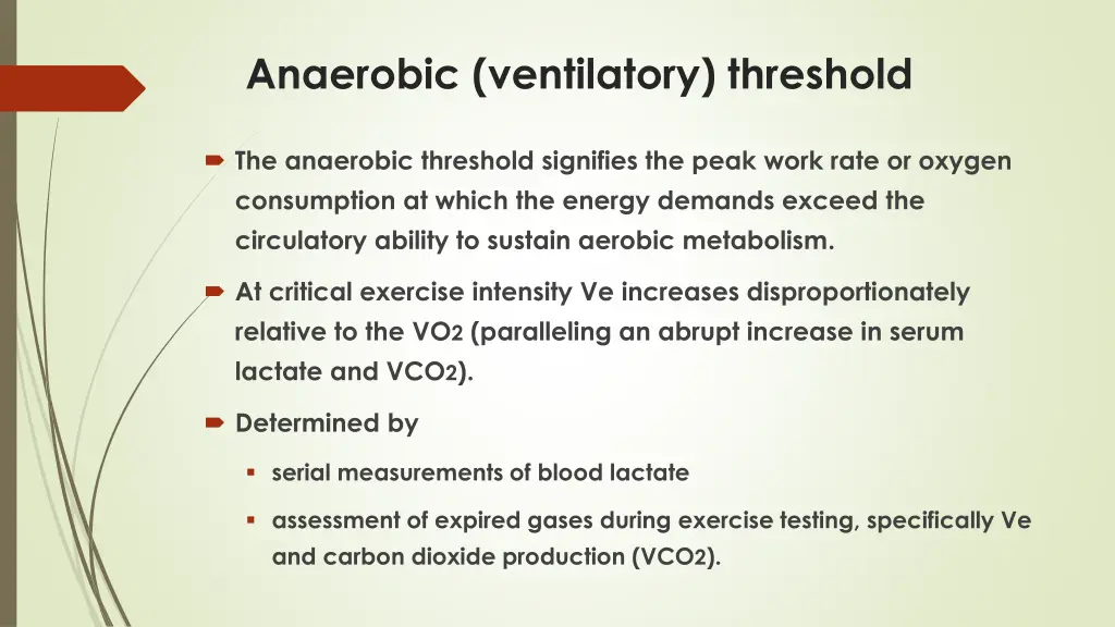 anaerobic ventilatory threshold