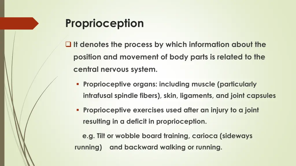 proprioception