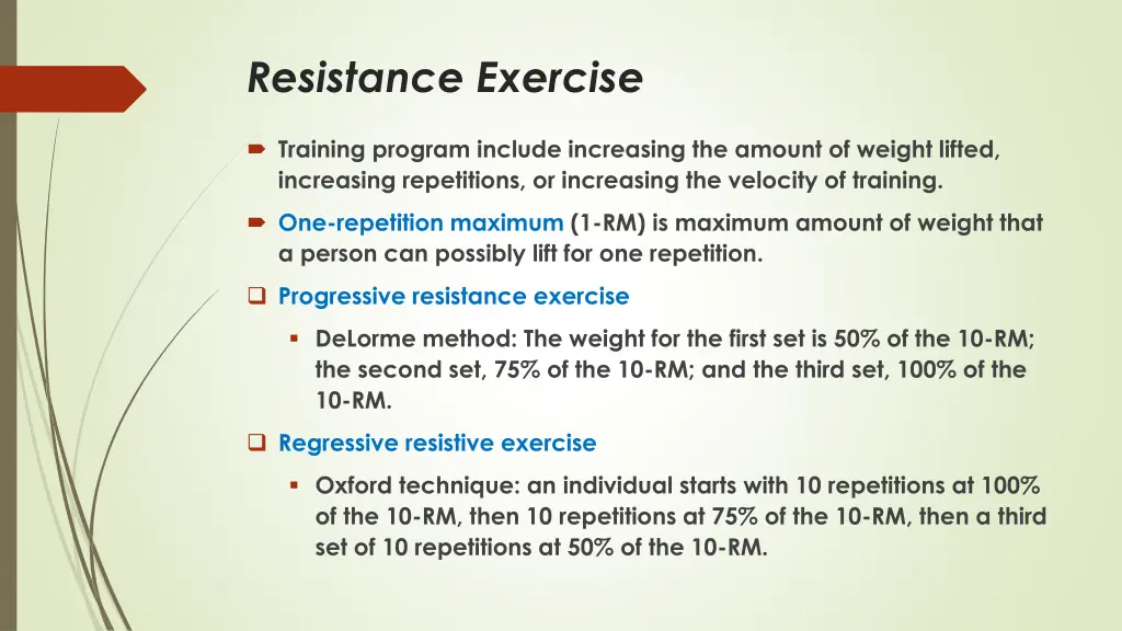 resistance exercise