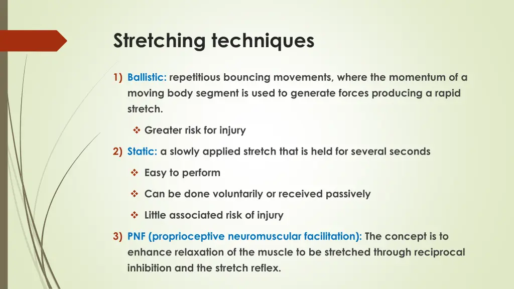 stretching techniques