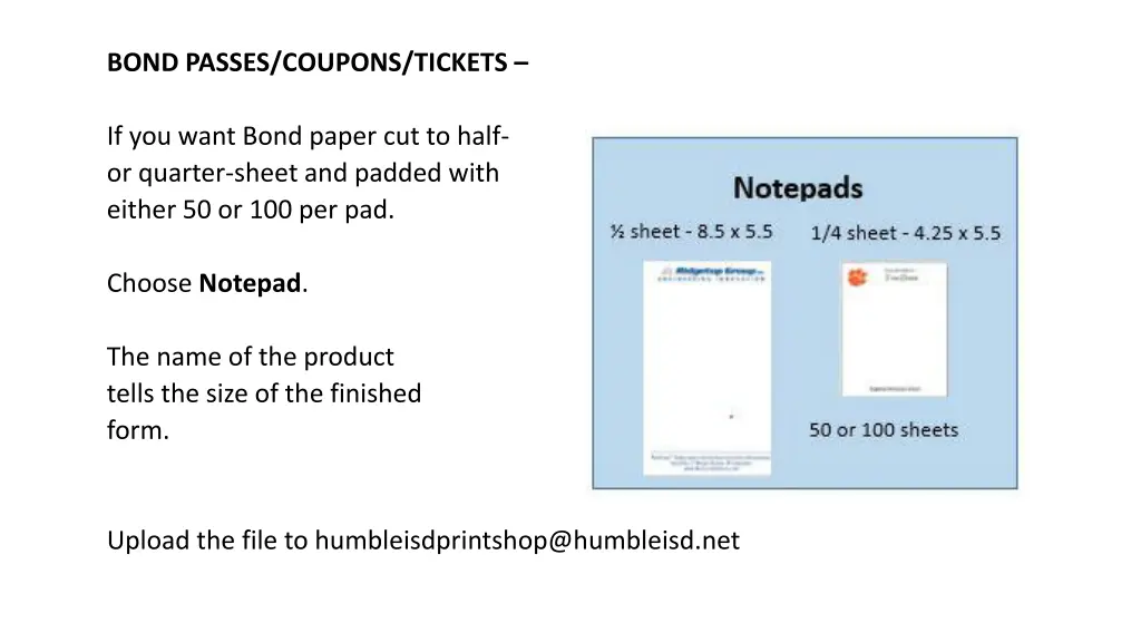 bond passes coupons tickets