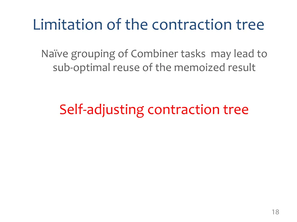 limitation of the contraction tree