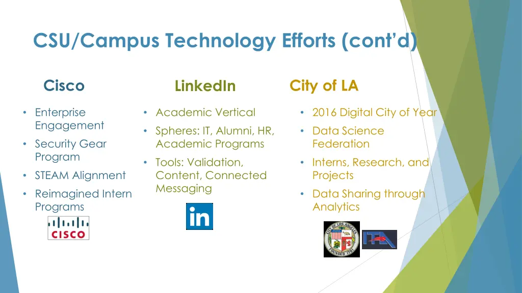 csu campus technology efforts cont d