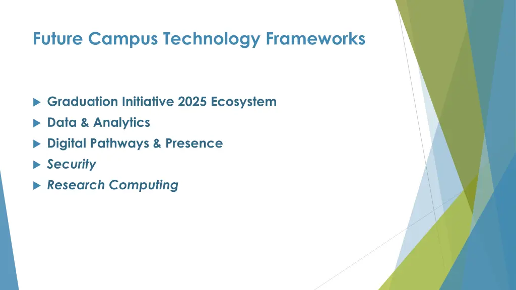 future campus technology frameworks