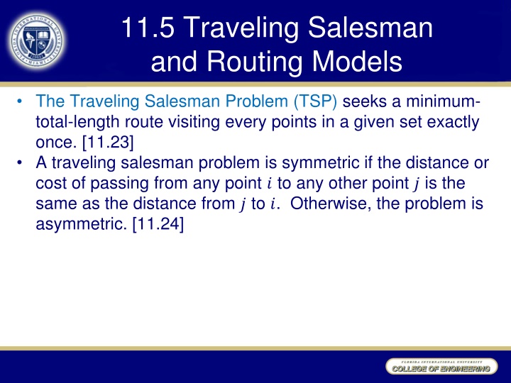 11 5 traveling salesman and routing models