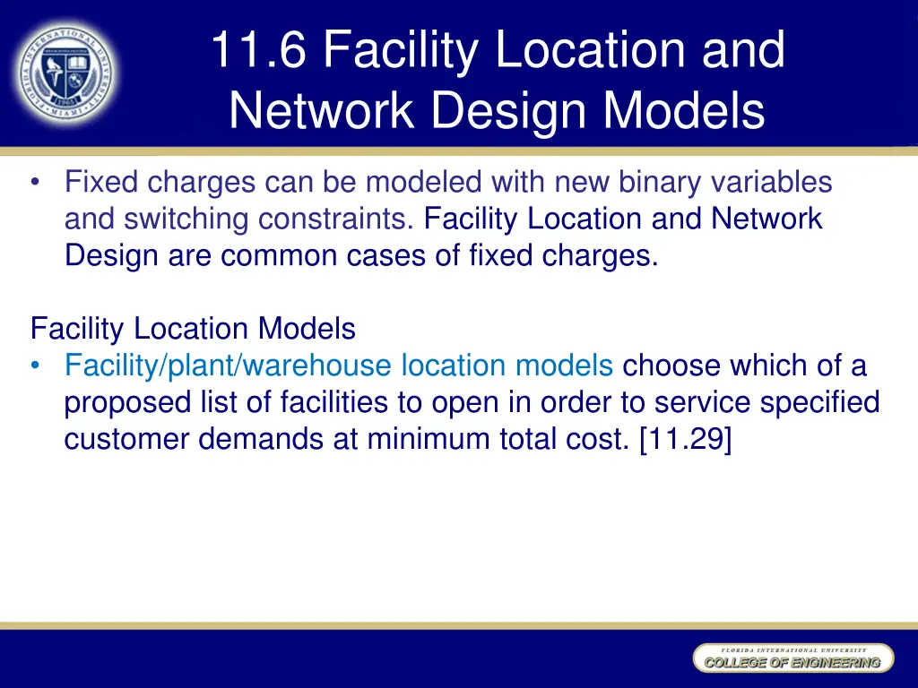 11 6 facility location and network design models