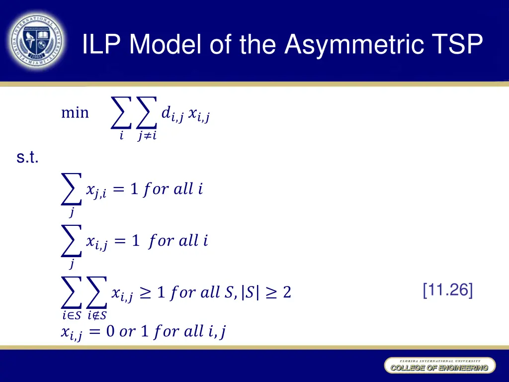 ilp model of the asymmetric tsp