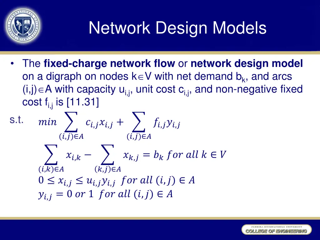 network design models