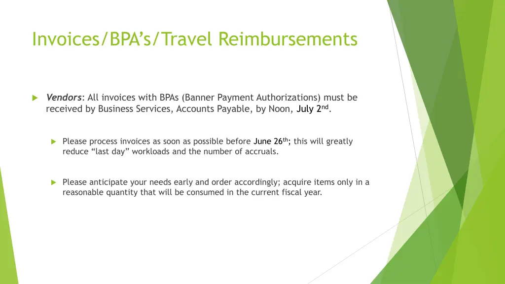 invoices bpa s travel reimbursements