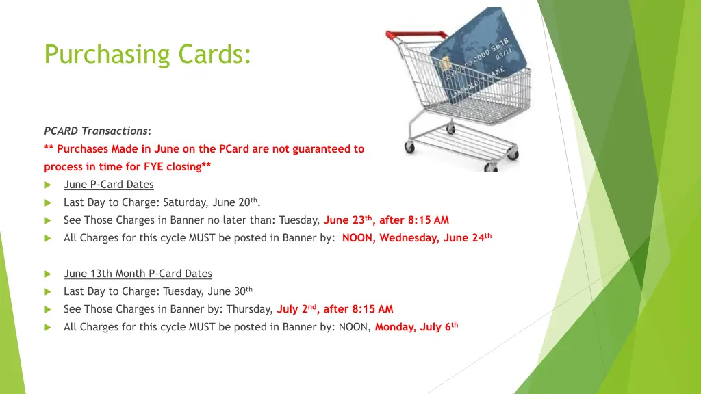 purchasing cards