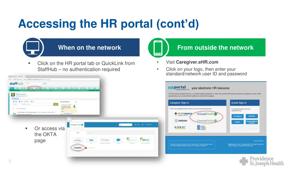 accessing the hr portal cont d