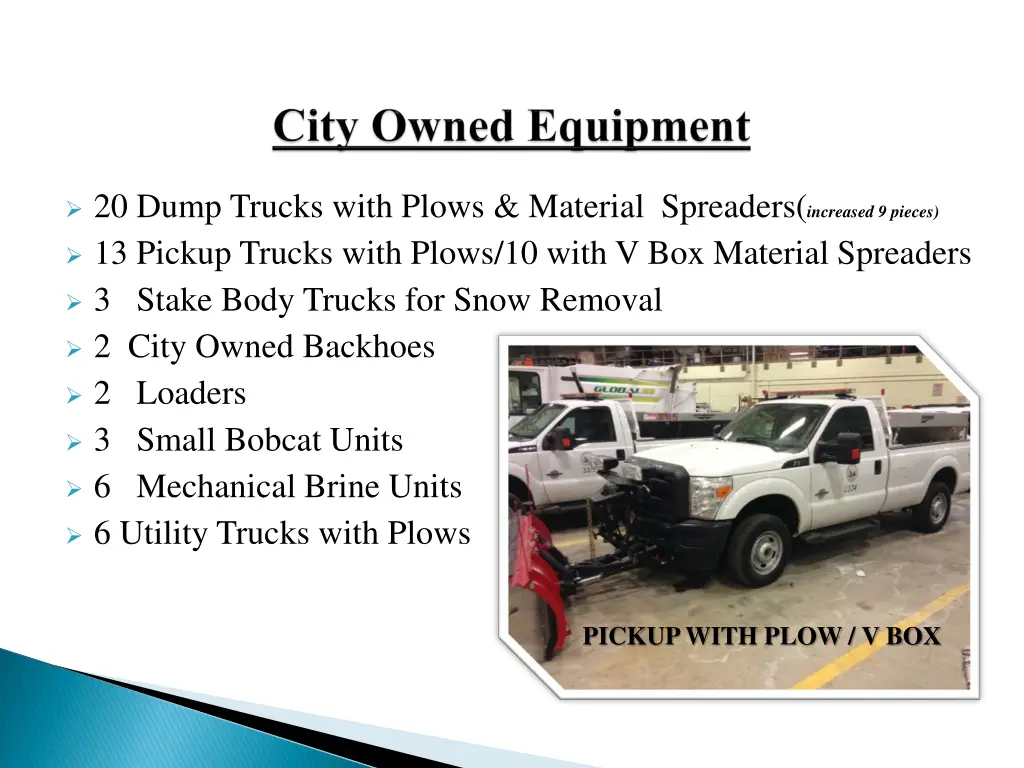 20 dump trucks with plows material spreaders