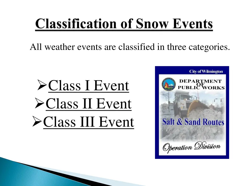 all weather events are classified in three