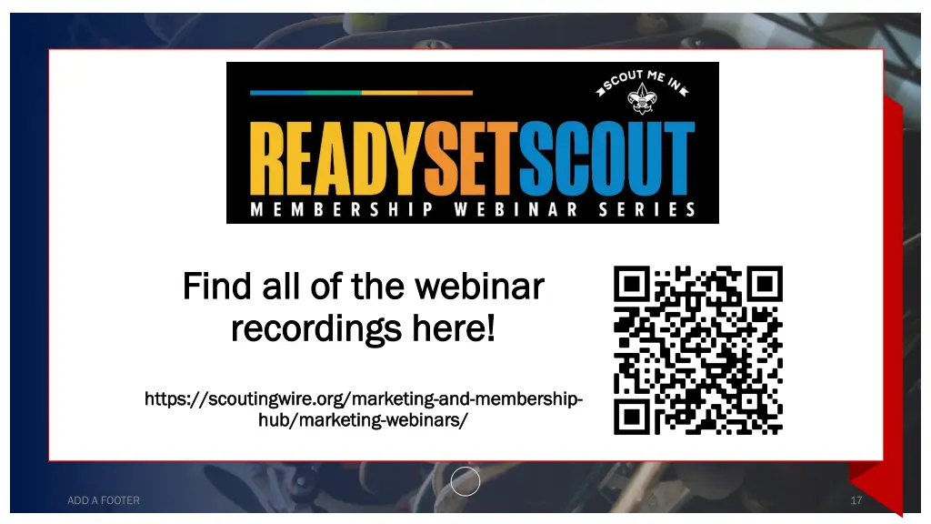 find all of the webinar find all of the webinar