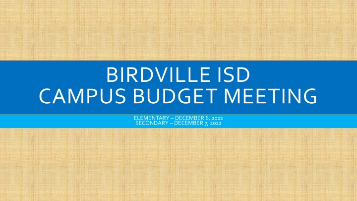 birdville isd campus budget meeting