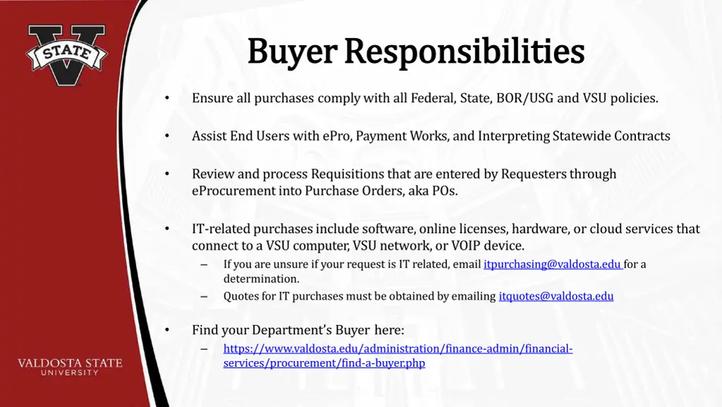 buyer buyerresponsibilities responsibilities