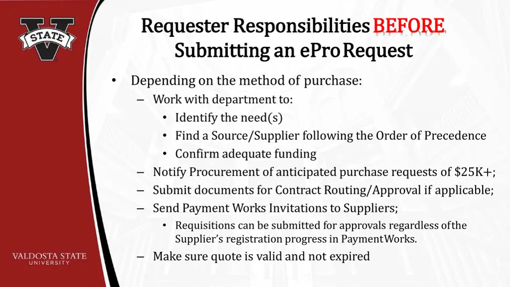 requester requester responsibilities