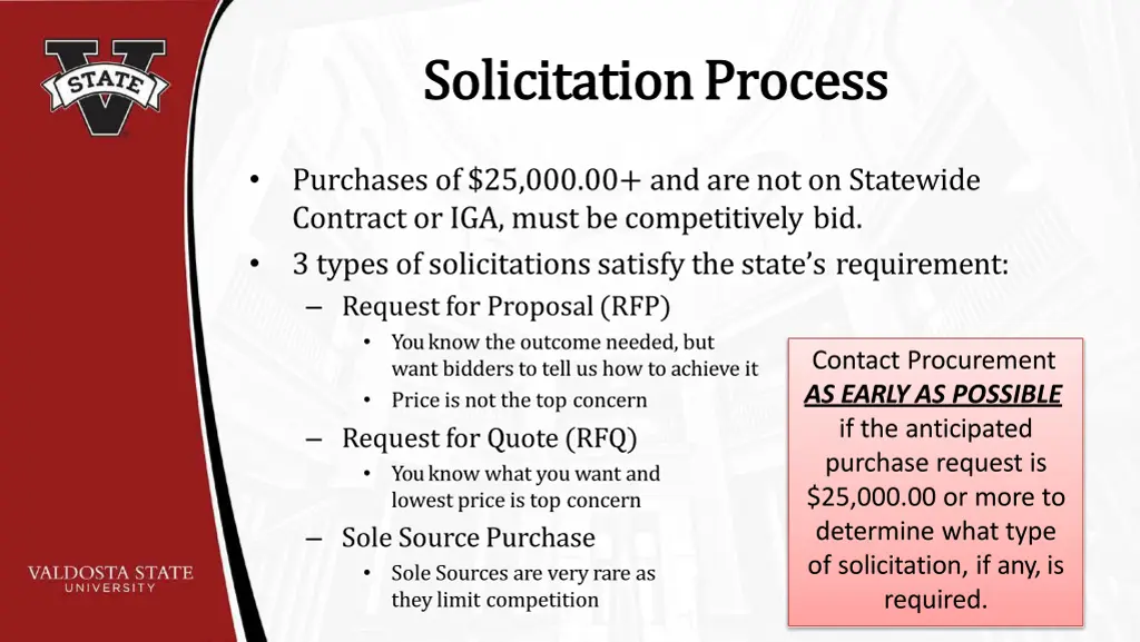 solicitation solicitationprocess