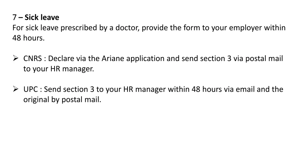 7 7 sick leave for sick leave prescribed