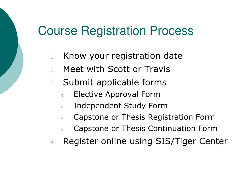 course registration process