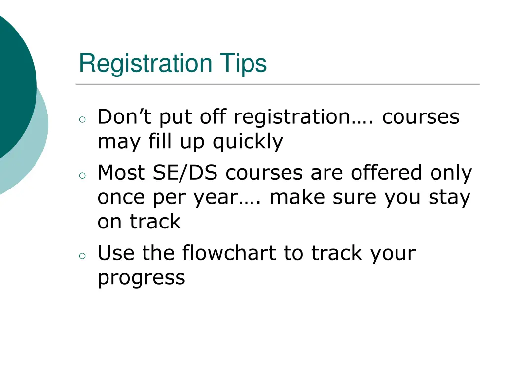 registration tips