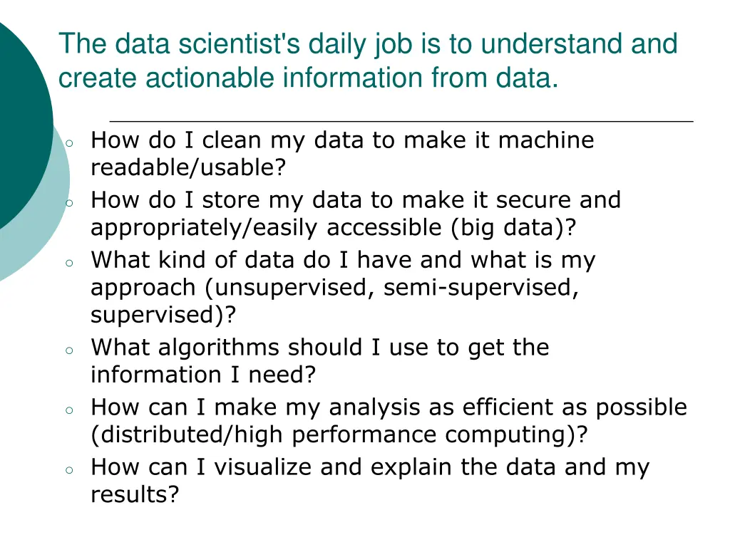 the data scientist s daily job is to understand