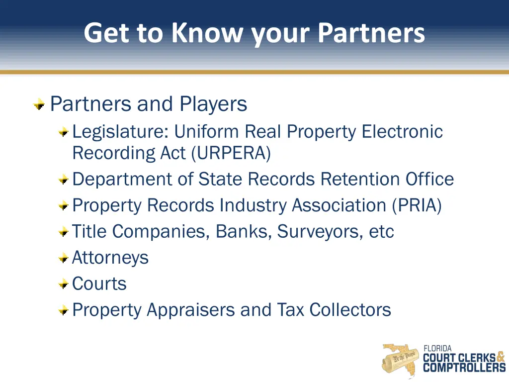 get to know your partners