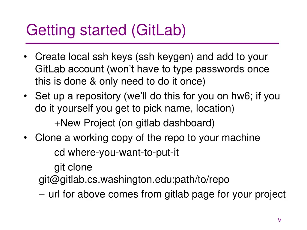 getting started gitlab