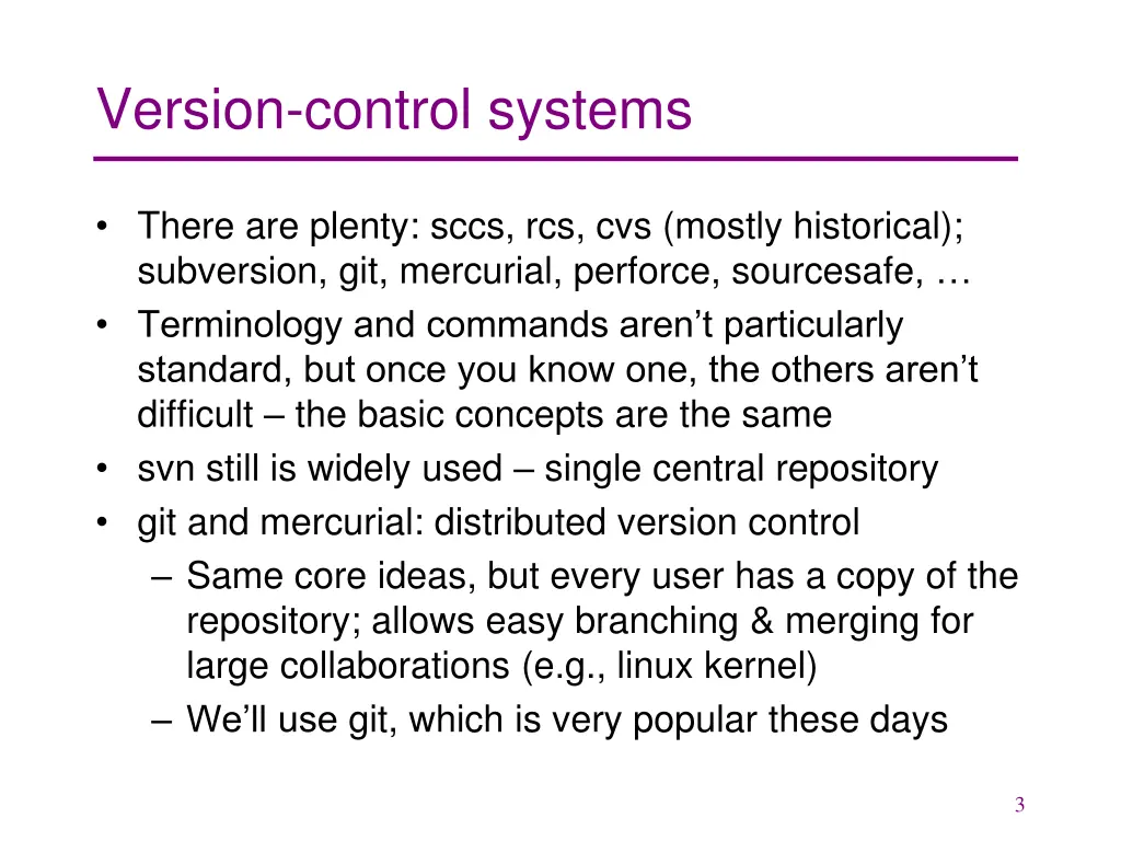 version control systems