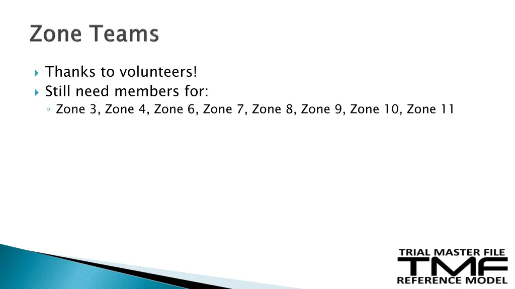 thanks to volunteers still need members for zone