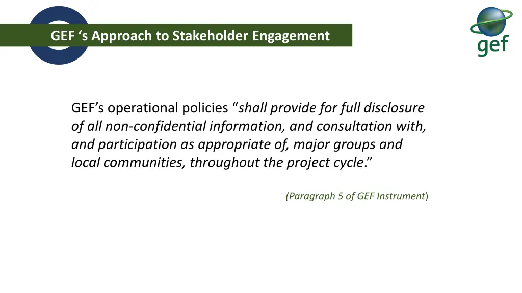 gef s approach to stakeholder engagement