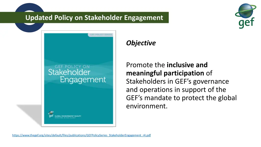 updated policy on stakeholder engagement