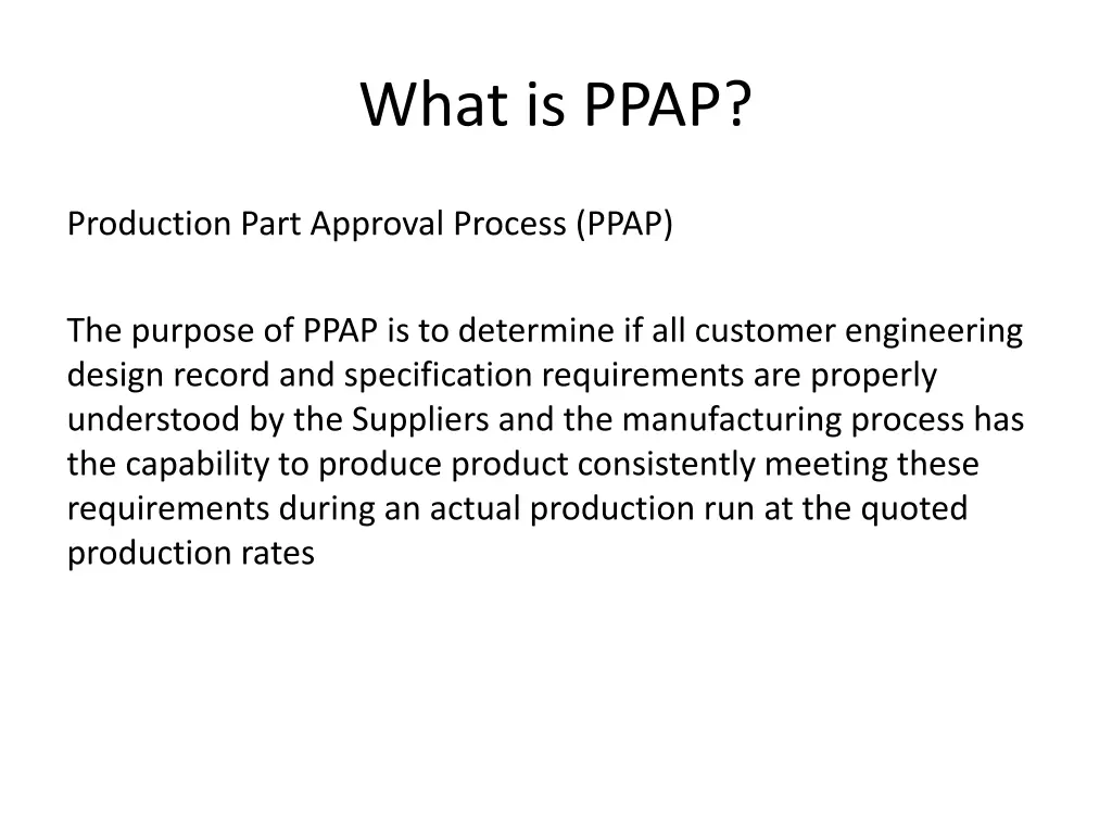 what is ppap