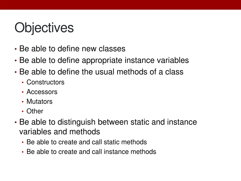 objectives