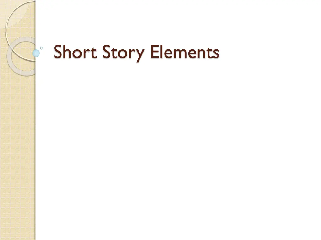 short story elements