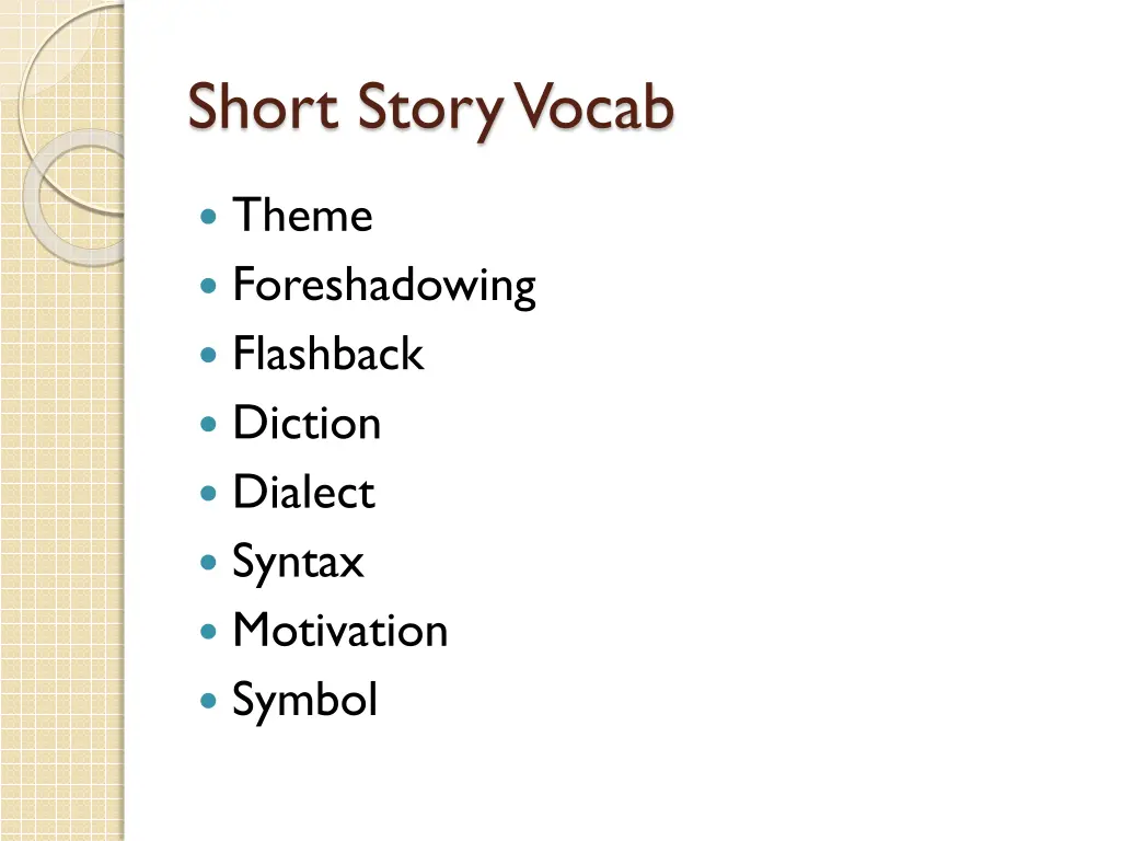 short story vocab 2