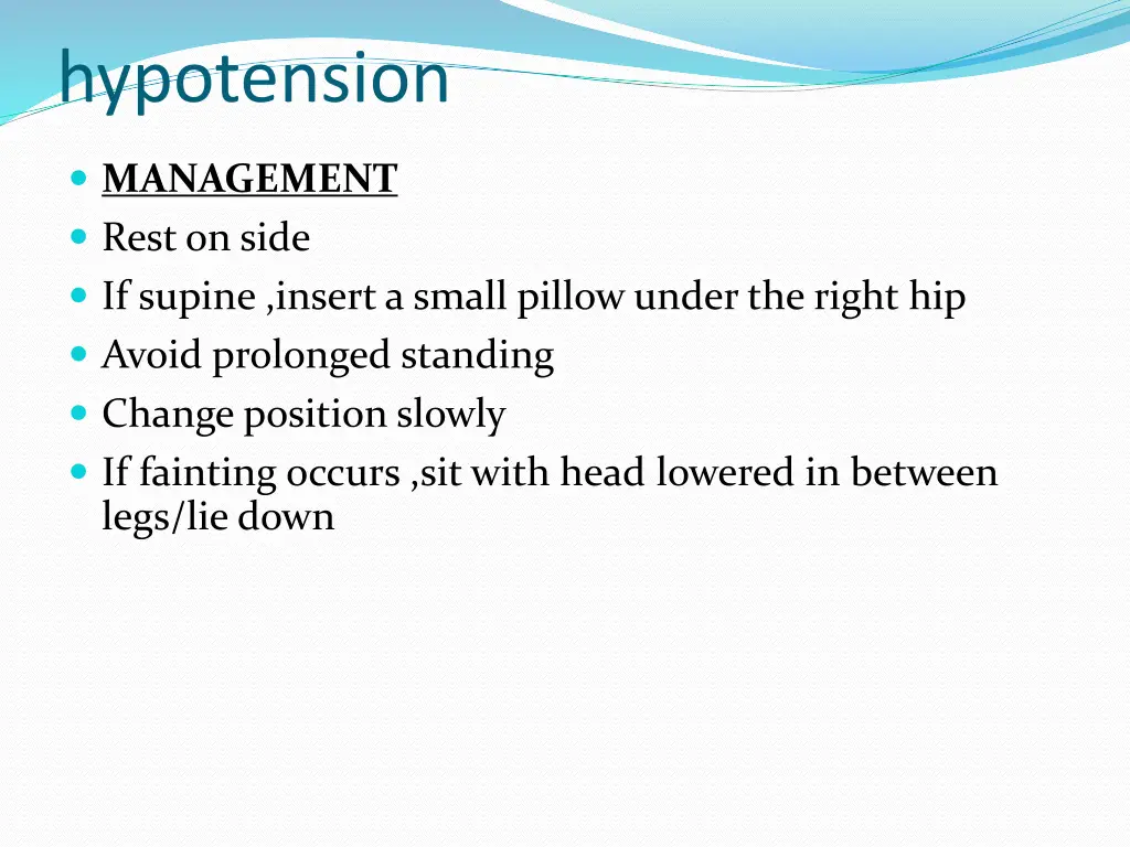 hypotension