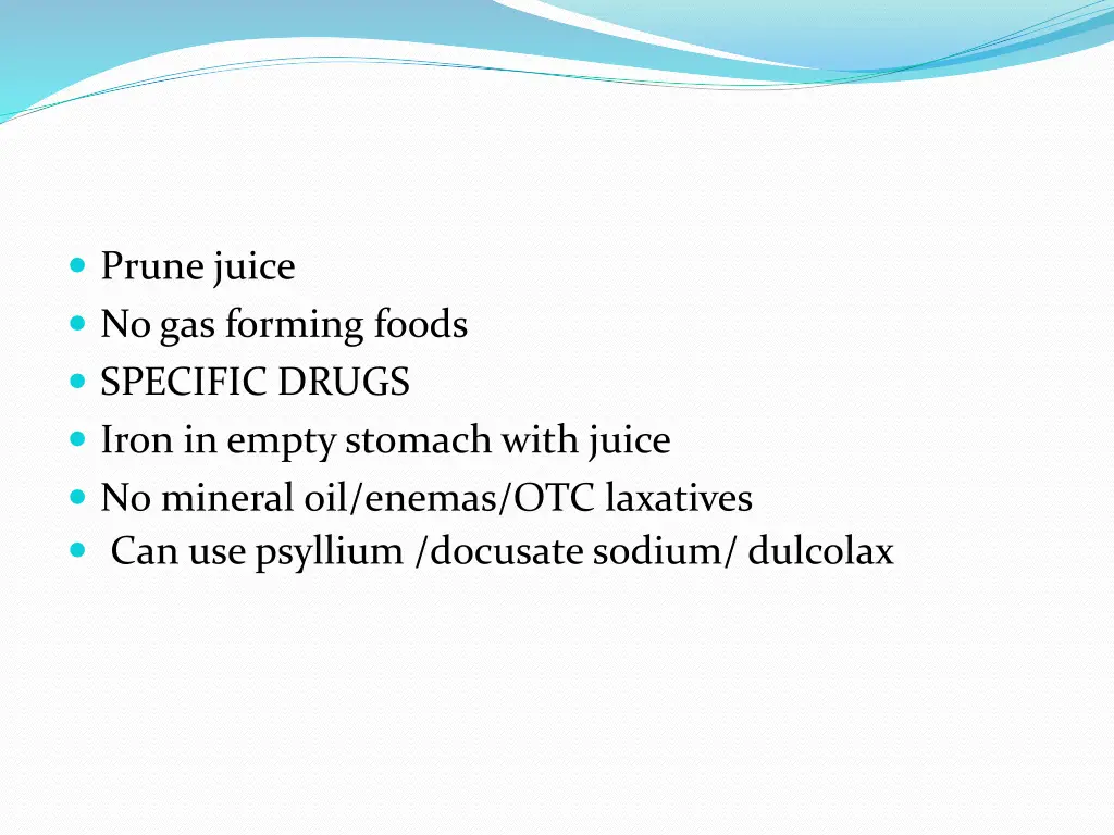 prune juice no gas forming foods specific drugs