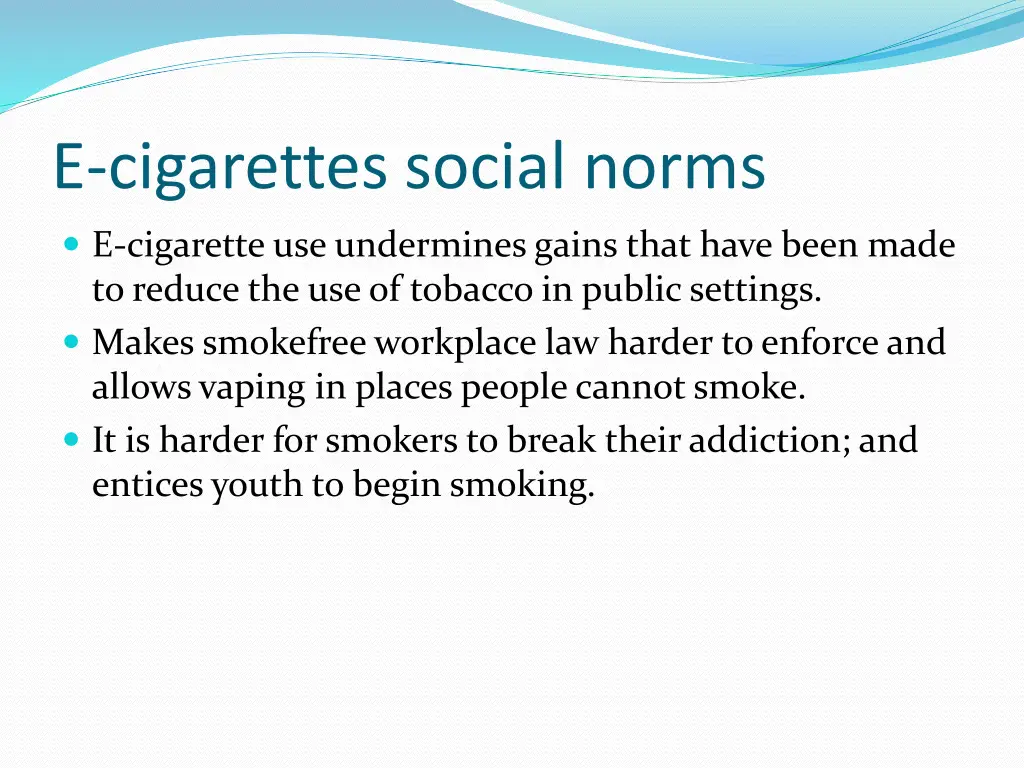 e cigarettes social norms