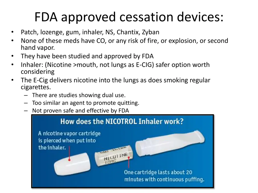 fda approved cessation devices